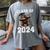 Graduation Class Of 2024 Bigfoot Graduated Seniors 2024 Women's Comfort Colors T-Shirt Gray