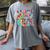 Graduation Peace Sign Out Eighth Grade Tie Dye Hippie Women's Comfort Colors T-Shirt Gray