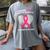 Heart I Wear Pink In Memory Of Nana Breast Cancer Awareness Women's Comfort Colors T-Shirt Gray