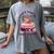 Where Hearts Groovy Meet Stories Coffee Books Valentines Day Women's Comfort Colors T-Shirt Gray