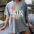 Hello Kindergarten First Day Back To School Graduation Women's Comfort Colors T-Shirt Gray