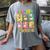 HUGvyn Happy 100 Days Of School Teacher Goose Preppy Books Women's Comfort Colors T-Shirt Gray