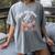 Just One More Chapter Skeleton Reading Book Bookworm Reader Women's Comfort Colors T-Shirt Gray
