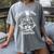 Just One More Chapter Skeleton Reading Bookworm Women's Comfort Colors T-Shirt Gray
