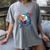Kawaii Shark Reads Book Reading Library Book Bookworm Women's Comfort Colors T-Shirt Gray