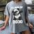 Kids Class Of 2030 Shirt Graduation Dabbing Panda Shirt Women's Comfort Colors T-Shirt Gray