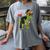 Kindergarten Grawrduate Dinosaur Graduation Cap Shirt Women's Comfort Colors T-Shirt Gray