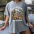 Leave Me Alone Skeleton Reading Book Floral Moon Librarian Women's Comfort Colors T-Shirt Gray