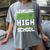 Leveling Up To High School Tee Shirt Gaming Graduation Women's Comfort Colors T-Shirt Gray