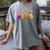 Librarian Let's All Go To The Library Cute Groovy Book Lover Women's Comfort Colors T-Shirt Gray