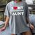 I Love My Introvert Aunt I Heart My Introvert Aunt Women's Comfort Colors T-Shirt Gray