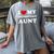 I Love My Introvert Aunt I Heart My Introvert Aunt Women's Comfort Colors T-Shirt Gray