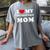 I Love My Introvert Mom I Heart My Introvert Mom Women's Comfort Colors T-Shirt Gray