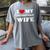 I Love My Introvert Wife I Heart My Introvert Wife Women's Comfort Colors T-Shirt Gray