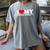 I Love My Social Anxiety Heart Humor Introvert Statement Women's Comfort Colors T-Shirt Gray