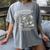 North Pole Book Club Christmas Elf Bookish Retro Graphic Women's Comfort Colors T-Shirt Gray