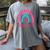 Pathologists' Assistant Graduation 2023 Boho Rainbow Women's Comfort Colors T-Shirt Gray