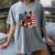 Patriotic German Shepherd Dog Books Baseball American Flag Women's Comfort Colors T-Shirt Gray
