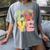 Peace Sign Love Groovy Vibes Costume Nostalgia 1980s Fashion Women's Comfort Colors T-Shirt Gray