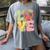 Peace Sign Love Groovy Vibes Costume Nostalgia 1980s Fashion Women's Comfort Colors T-Shirt Gray