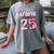 Pink Coquette Bow Senior 2025 Back To School Graduation Girl Women's Comfort Colors T-Shirt Gray