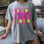 Pink STRAIGHT OUTTA Preschool PRE-K Graduation Women's Comfort Colors T-Shirt Gray