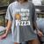 Pizza Lover Saying Introvert Anti Social Humor Foodie Women's Comfort Colors T-Shirt Gray