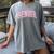 Preppy Varsity Pink Senior Graduation Women's Comfort Colors T-Shirt Gray