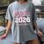 Proud Grandma Of A 2026 Senior Class Of 2026 Graduation Women's Comfort Colors T-Shirt Gray