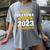 Proud Grandma Of a Class Of 2023 Graduate Senior Graduation Women's Comfort Colors T-Shirt Gray