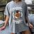 Proud Grandpa Of a 2026 Football Senior Graduation Women's Comfort Colors T-Shirt Gray