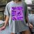 Purple Comic Book Purple Color Graphic Women's Comfort Colors T-Shirt Gray