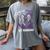 Purple In Memory Of Husband Alzheimers Awareness Back Print Women's Comfort Colors T-Shirt Gray