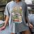 Raccoon Books Reading Flowers Women's Comfort Colors T-Shirt Gray