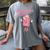 Read 'Em Western Cowgirl Retro Groovy Reading Books Women's Comfort Colors T-Shirt Gray