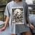 Read In Peace Skeleton Book Lover Bookworm Book Women's Comfort Colors T-Shirt Gray
