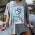 The Reader Retro Reading Skeleton Books Flowers Tarot Card Women's Comfort Colors T-Shirt Gray