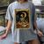 The Reader Tarot Card Book Lover Skeleton Art Goth Style Women's Comfort Colors T-Shirt Gray