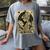 The Reader Tarot Card Book Lover Skeleton Reading Book Women's Comfort Colors T-Shirt Gray