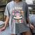 Reading Axolotl Book Lover Wildflowers Women's Comfort Colors T-Shirt Gray