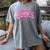 Retro Pink Coquette Bow Valentine Book Lover Varsity Women's Comfort Colors T-Shirt Gray Retro Pink Coquette Bow Valentine Book Lover Varsity Women's Comfort Colors T-Shirt Gray