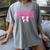 Retro Senior 2026 Class Of 2026 Coquette Pink Bow Graduation Women's Comfort Colors T-Shirt Gray