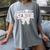 Retro Senior 2027 Girl Coquette Bow Class Of 2027 Graduation Women's Comfort Colors T-Shirt Gray