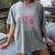 Senior 2026 Class Of 2026 Coquette Pink Bow Graduation Moms Women's Comfort Colors T-Shirt Gray
