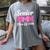 Senior Mom Class Of 2026 Pink Coquette Bow Graduation Women's Comfort Colors T-Shirt Gray