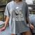 Skeleton Reading Book Anxious Stressed True Crime Obsessed Women's Comfort Colors T-Shirt Gray