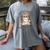 Sorry I Can't Indoor Cat Top For Introvert With Coffee Book Women's Comfort Colors T-Shirt Gray
