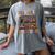 Spooky Halloween Bookshelf Bookcase Read More Books Women's Comfort Colors T-Shirt Gray