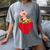 Strawberry Shortcake Sitting On Strawberry Retro Nostalgia Women's Comfort Colors T-Shirt Gray