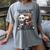 Teacher Bookworm Book Lover Panda Reading Book Librarian Tee Women's Comfort Colors T-Shirt Gray